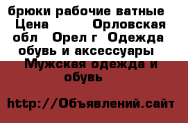 брюки рабочие ватные › Цена ­ 200 - Орловская обл., Орел г. Одежда, обувь и аксессуары » Мужская одежда и обувь   